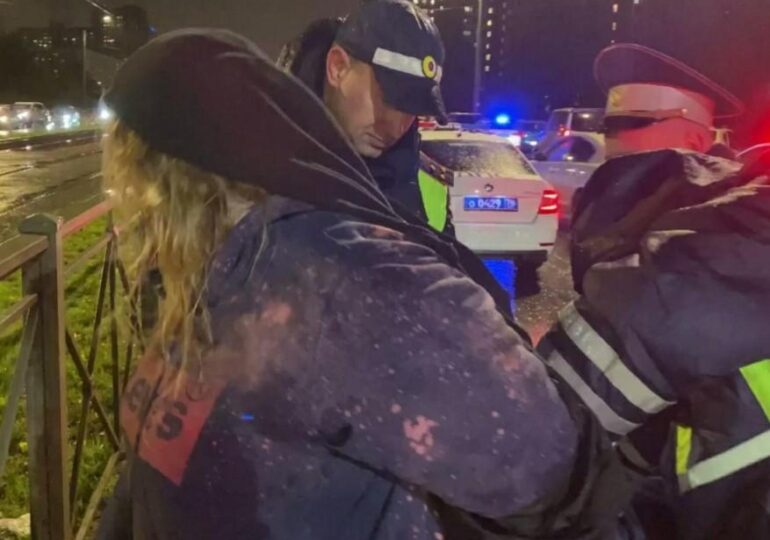 Полиция Санкт-Петербурга задержала нарушительницу ПДД стрельбой по колесам