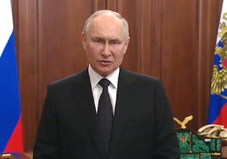 Президент РФ Владимир Путин выступил с обращением к россиянам по ситуации с ЧВК «Вагнер»